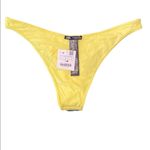 ZARA Bright Neon Yellow High Waist Ribbed Bikini Bottoms Photo 3