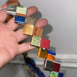 Wrapper purse zippered closure handbag colorful conversation piece Blue Photo 4