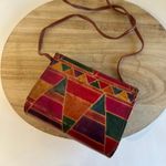 Vintage Patchwork Genuine Leather India Made Square Small Crossbody Bag Tan Photo 12