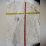 Xhilaration Cream Striped Mesh and Lace Cardigan Size XS Photo 2