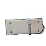 Dune London White Saffiano Leather Leopard Print Calf Hair Fur Trimmed Hand Bag Photo 6