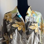 Chico's  Vibrant Floral Utility Jacket - Yellow, Green, Brown Photo 5