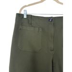 Quince  Ultra-Stretch Ponte Cropped Wide-Leg Pants Olive Green Size 16 Photo 4