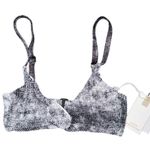 Good American NWT Always Fits Twist Bikini Top Gray Tie Dye Size 0 / XS GSW0522 Photo 1