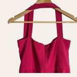 Black Halo Bene Crisscross Cropped Pink Jumpsuit Size 4 Photo 10