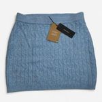 VERO MODA NWT Skirt S Womens Blue Cable Knit Mini Photo 0