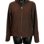 Lucy Activewear Lucy Full Zip Brown Jacket, Small, Pockets Zipper Wrist Yoga Activewear Photo 0