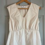 Time and Tru Women's L Cream Denim Ruffled Tiered Cottagecore Sleeveless Dress Size L Photo 1