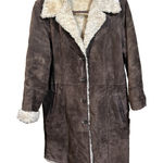 wilson's leather Vintage Wilsons Y2K Penny Lane Leather Suede Fur Lined Brown Coat Long Size XL Photo 0