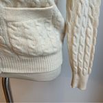 Vintage 80s Daniel Caron Cream Cable Knit Cardigan Wool Angora Wool Medium Photo 1