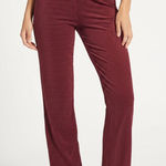 Definitions Pants Womens‎ Size 6 Burgundy Ribbed Stretch Lounge Casual Red Photo 0