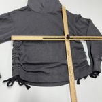 Aerie Hoodie Womens X Small Grey Side Ruched Knit Sweater Cotton Blend Photo 8