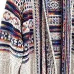 Anthropologie Haptics Aztec Boho Multicolored Fringe Knit Long Cardigan Sweater Boho Granola Photo 3
