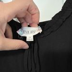 Pink Rose Black Mini Slip Dress Photo 1