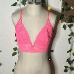 Aerie  Pink Lace V-Neck Bralette Photo 0