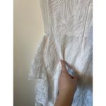 One33 Social Sz 2 White Embroidered Lace Ruffled Overlay Sleeveless V Photo 11