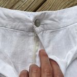 H by Halston Women's White Belted 100% Linen Shorts Size L Photo 4