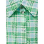 Mango Check Sleeveless Shirt Green Blue NWT Size 8/Large Photo 6