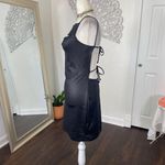 Early 2000's Hottie Slinky Open Back Lace Up Little Black Mini Party Dress M Size M Photo 4