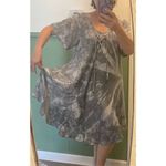 India Boutique Short Sleeve Tie Dye Umbrella Dress Gray Size M Photo 8