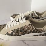 Snake Print Sneakers, Size 9 Tan Photo 0