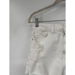 American Eagle Mom Jean Shorts Women 2 White Festival Preppy Frayed Denim Photo 8