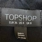 Topshop Black Sleeveless Tie Strap Button Up Cami Tank Mini Slip Dress Size 4 Photo 3