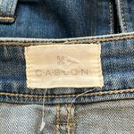 Caslon Denim Skirt with Frayed Hem high low mini Photo 5