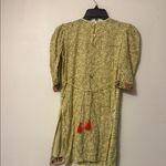 Embroidered Floral Dress with Puff Sleeves Size 12 Photo 1