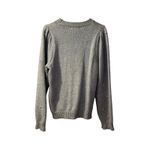 fab'rik Chunky CableKnit Crewneck Sweater Pearl Puff Sleeve Gray Old Money|Quiet Luxury‎ Photo 3