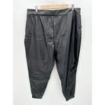 Sierra Pants Women XL NWT Black Faux Leather Pull On Joggers PU Coated Photo 1
