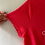 Calvin Klein Sz L Regular Tee shirt Pullover Stretch Top Pink Candy Apple Size L Photo 5