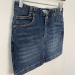 Free People Shes All That Denim Mini Skirt Sz 26 Photo 2