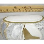 NAS Ivory Gold Silver Metallic Textured Leather Crossbody Bag Vintage 80s Photo 8