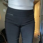 Black Stretchy Zipper Dress Pants Photo 2