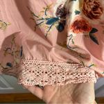 Womens Jacket Open Front Pink Lace Size Large Bell‎ Sleeves Floral Print Kimono Photo 5