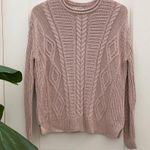 Pull & Bear  Light Pink Cable Knit Chunky Sweater Small Photo 1
