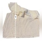 J.Crew  One Shoulder Ruffle Eyelet Off White Top Sz 8 NEW Side Zip Chic Feminine Photo 8