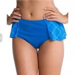 Spanx  Swim Bottom Womens 12 Electric Blue Geo Skirted Shaping Swim Bottom NWT Photo 1