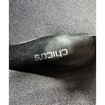 Chico's Boots Womens 10M Black Leather Quilted Mid Calf Zip Buckle Moto Photo 10