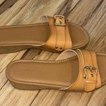 Universal Threads Universal Thread Kora Faux Wood Slide Sandals Photo 2