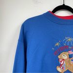 Vintage 1990s Blue Teddy Bear Embroidered Celebrate the Century Sweatshirt L Size L Photo 2