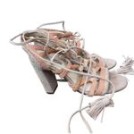 BCBGeneration Jessica Simpson Lace Up Gladiator Heels Tassel Detail Strappy Sandals Shoes Photo 2