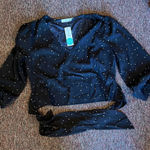 Lush Clothing Nwt lush polka dot blouse M Photo 0