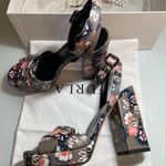 Furla Gioia Printed Leather Block Heeled Sandal - BNIB W/Dustbag & Paperwork Photo 12