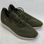 J/Slides Urban Sport Olive Green Knit Sneakers Lace Up Casual‎ Shoes 7W Size 7 Photo 0