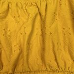 Hollister  Co. Crop Top Women's Yellow Eyelet Bardot Blouse Size XS Photo 6