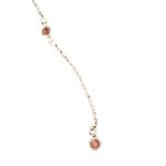 Lane Bryant Silver Tone Y Necklace Rhinestone Stations Long Layered Dainty Adj Photo 1