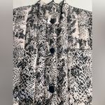 ATM Anthony Thomas Melillo Snake Print‎ Down Quilted Puffer Jacket Size Medium Gray Photo 6