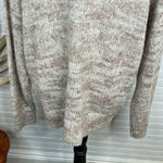 Treasure & Bond  Women's Marled Beige Half-Zip Chunky Knit Sweater Size XL Photo 7